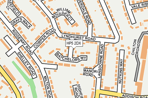 HP5 2DX map - OS OpenMap – Local (Ordnance Survey)