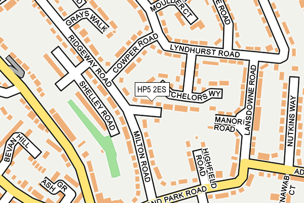 HP5 2ES map - OS OpenMap – Local (Ordnance Survey)