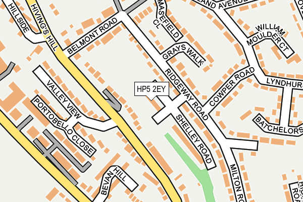 HP5 2EY map - OS OpenMap – Local (Ordnance Survey)