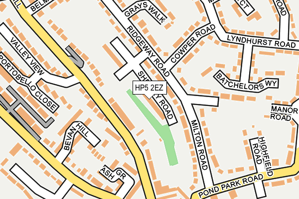 HP5 2EZ map - OS OpenMap – Local (Ordnance Survey)