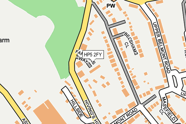 HP5 2FY map - OS OpenMap – Local (Ordnance Survey)