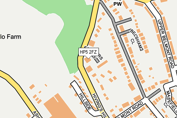 HP5 2FZ map - OS OpenMap – Local (Ordnance Survey)