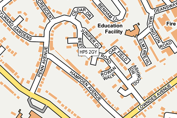 HP5 2GY map - OS OpenMap – Local (Ordnance Survey)