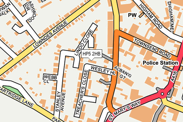 HP5 2HB map - OS OpenMap – Local (Ordnance Survey)