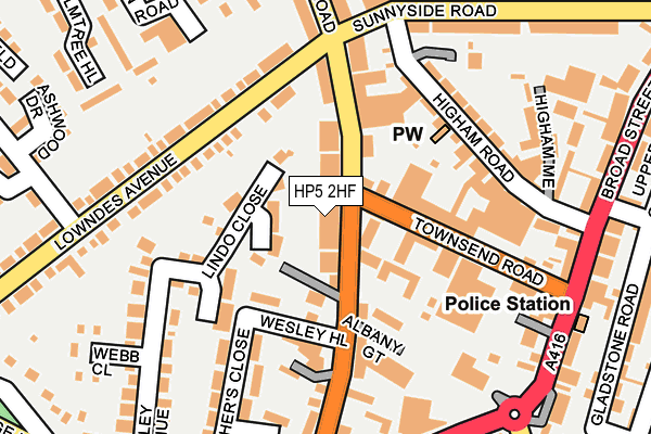HP5 2HF map - OS OpenMap – Local (Ordnance Survey)