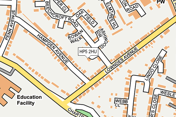 HP5 2HU map - OS OpenMap – Local (Ordnance Survey)