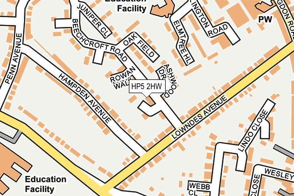 HP5 2HW map - OS OpenMap – Local (Ordnance Survey)
