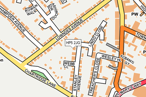 HP5 2JG map - OS OpenMap – Local (Ordnance Survey)