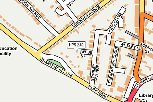HP5 2JQ map - OS OpenMap – Local (Ordnance Survey)