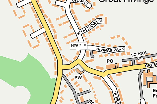 HP5 2LE map - OS OpenMap – Local (Ordnance Survey)