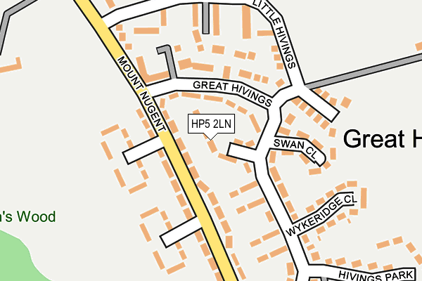 HP5 2LN map - OS OpenMap – Local (Ordnance Survey)