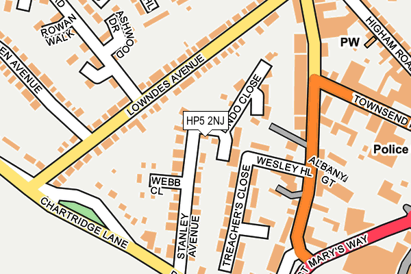HP5 2NJ map - OS OpenMap – Local (Ordnance Survey)