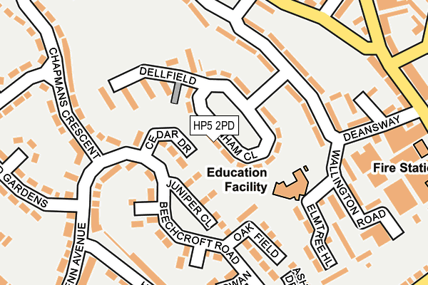 HP5 2PD map - OS OpenMap – Local (Ordnance Survey)