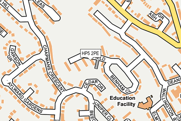 HP5 2PE map - OS OpenMap – Local (Ordnance Survey)