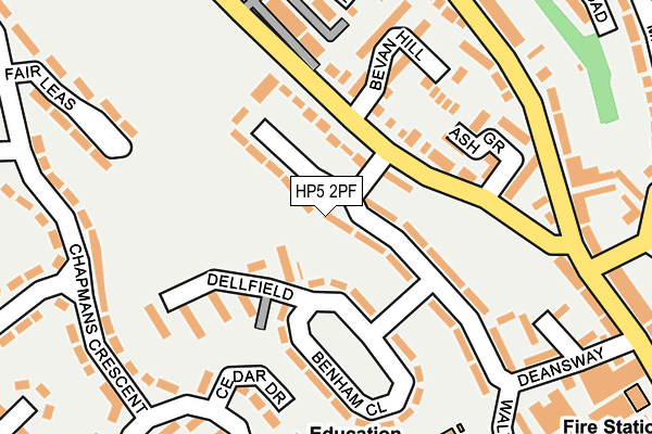 HP5 2PF map - OS OpenMap – Local (Ordnance Survey)