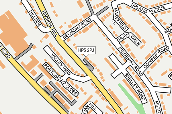 HP5 2PJ map - OS OpenMap – Local (Ordnance Survey)