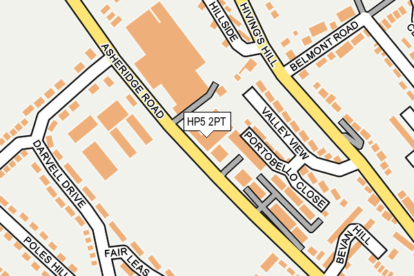 HP5 2PT map - OS OpenMap – Local (Ordnance Survey)