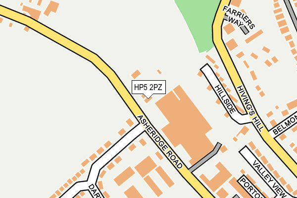 HP5 2PZ map - OS OpenMap – Local (Ordnance Survey)