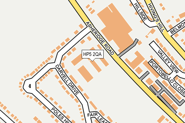 HP5 2QA map - OS OpenMap – Local (Ordnance Survey)