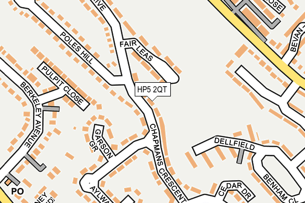 HP5 2QT map - OS OpenMap – Local (Ordnance Survey)