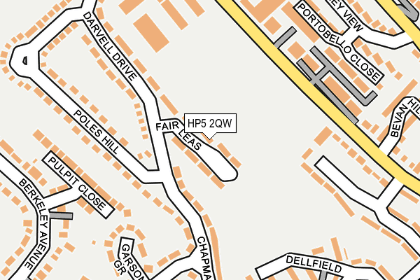 HP5 2QW map - OS OpenMap – Local (Ordnance Survey)