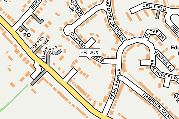HP5 2QX map - OS OpenMap – Local (Ordnance Survey)
