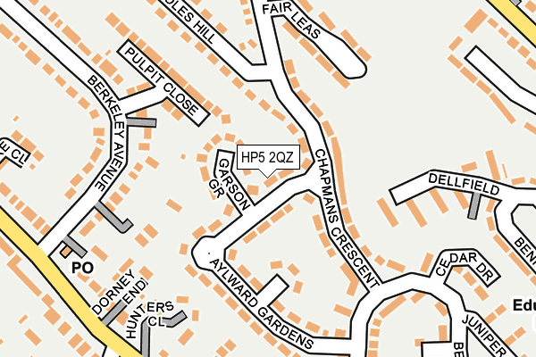 HP5 2QZ map - OS OpenMap – Local (Ordnance Survey)