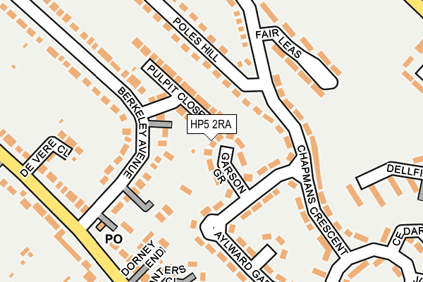 HP5 2RA map - OS OpenMap – Local (Ordnance Survey)