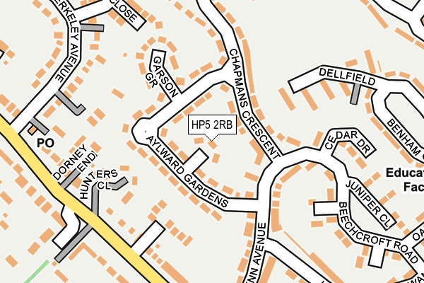 HP5 2RB map - OS OpenMap – Local (Ordnance Survey)