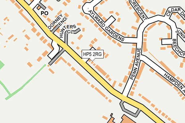 HP5 2RG map - OS OpenMap – Local (Ordnance Survey)