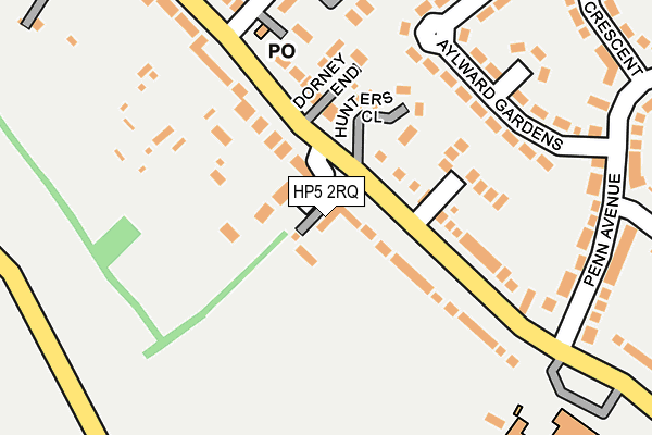 HP5 2RQ map - OS OpenMap – Local (Ordnance Survey)