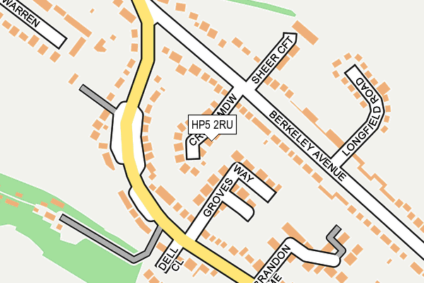 HP5 2RU map - OS OpenMap – Local (Ordnance Survey)