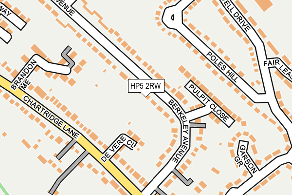 HP5 2RW map - OS OpenMap – Local (Ordnance Survey)