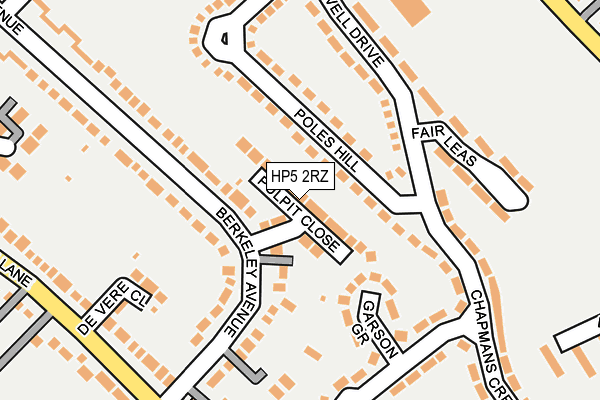 HP5 2RZ map - OS OpenMap – Local (Ordnance Survey)
