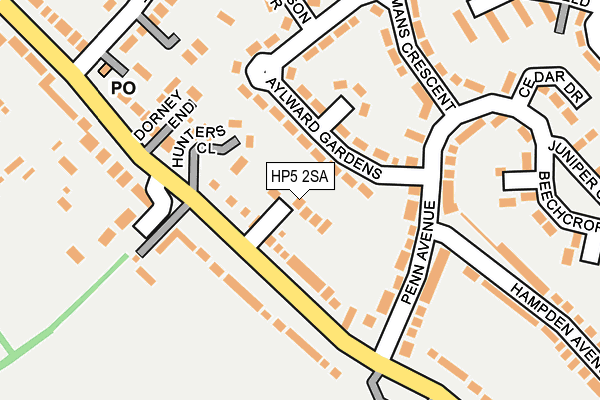 HP5 2SA map - OS OpenMap – Local (Ordnance Survey)