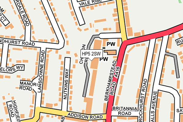 HP5 2SW map - OS OpenMap – Local (Ordnance Survey)