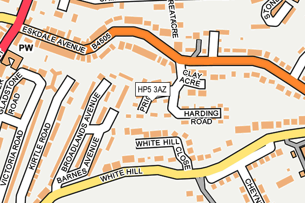HP5 3AZ map - OS OpenMap – Local (Ordnance Survey)