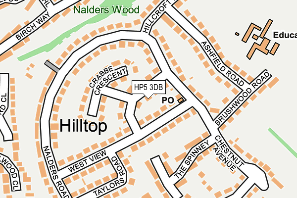 HP5 3DB map - OS OpenMap – Local (Ordnance Survey)