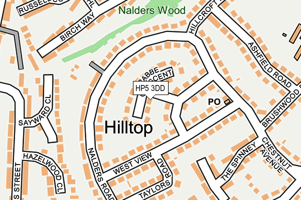 HP5 3DD map - OS OpenMap – Local (Ordnance Survey)