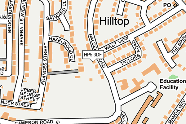 HP5 3DF map - OS OpenMap – Local (Ordnance Survey)