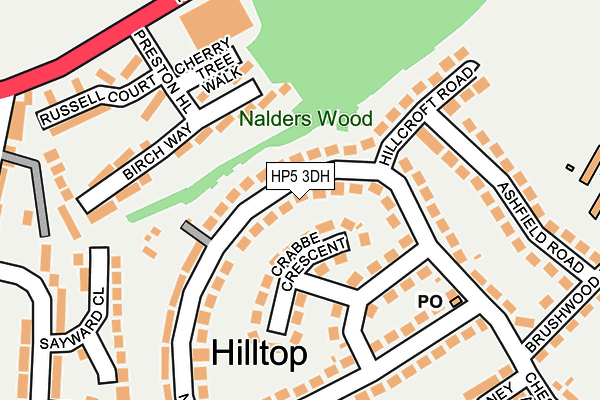 HP5 3DH map - OS OpenMap – Local (Ordnance Survey)