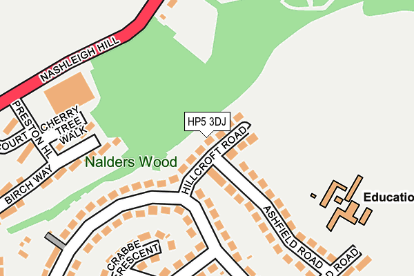 HP5 3DJ map - OS OpenMap – Local (Ordnance Survey)