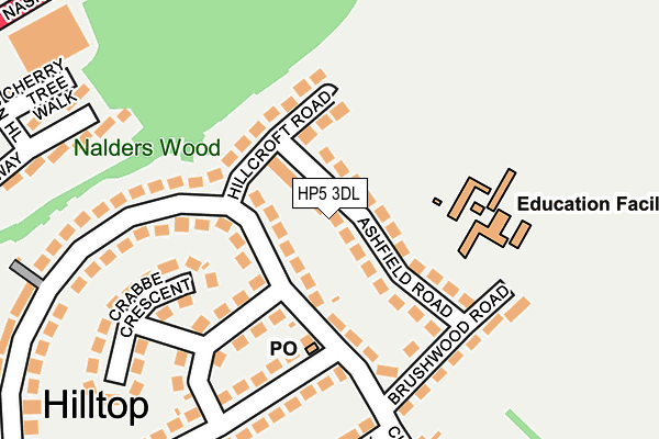 HP5 3DL map - OS OpenMap – Local (Ordnance Survey)