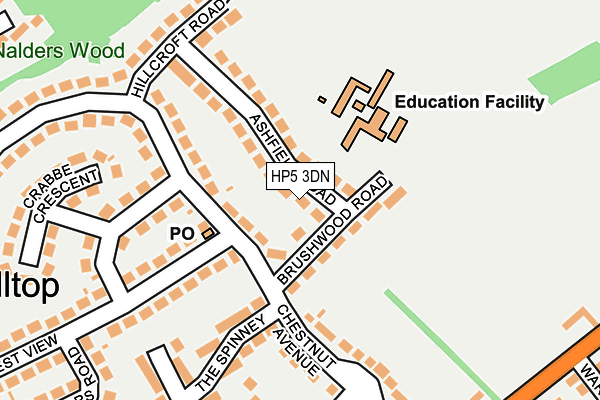 HP5 3DN map - OS OpenMap – Local (Ordnance Survey)