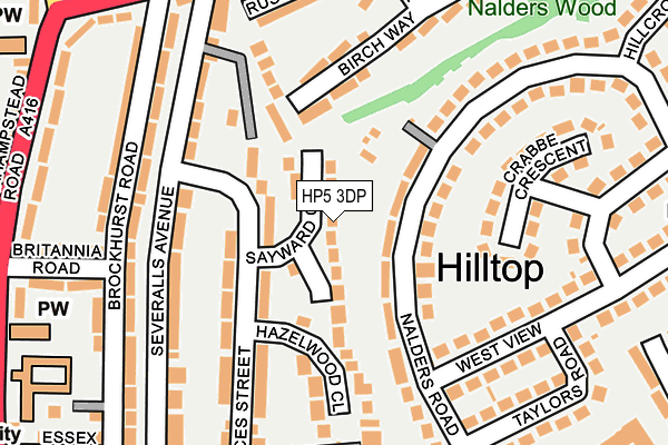 HP5 3DP map - OS OpenMap – Local (Ordnance Survey)