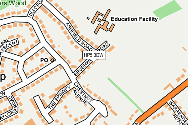 HP5 3DW map - OS OpenMap – Local (Ordnance Survey)