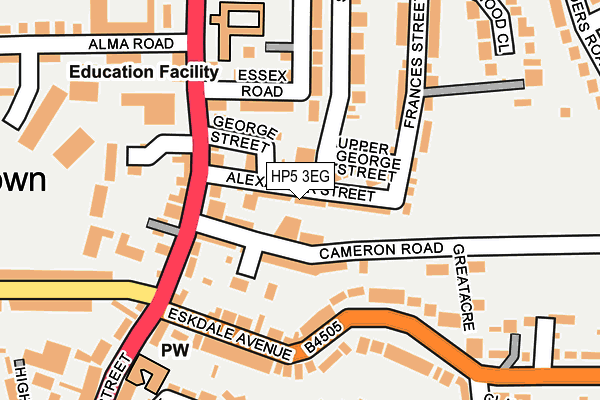HP5 3EG map - OS OpenMap – Local (Ordnance Survey)