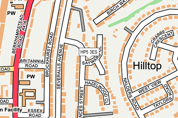 HP5 3ES map - OS OpenMap – Local (Ordnance Survey)