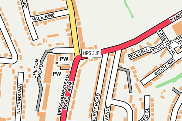 HP5 3JF map - OS OpenMap – Local (Ordnance Survey)
