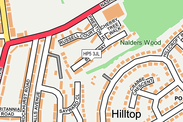 HP5 3JL map - OS OpenMap – Local (Ordnance Survey)
